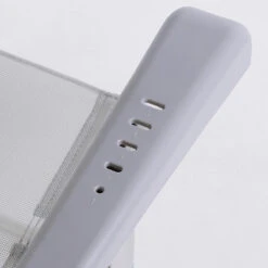 AKTIVE - Chaise Pliante Haute Avec Dossier Haut Réglable 5 Positions, Gris -Magasin De Plein Air aktive chaise pliante haute avec dossier haut reglable 5 positions gris 5