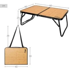 AKTIVE - Table De Camping Pliante Effet Bambou, 60x40x25 Cm -Magasin De Plein Air aktive table de camping pliante effet bambou 60x40x25 cm 3