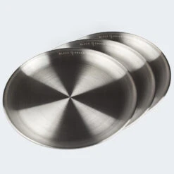 Assiette Plate De Camping | Diamètre Env. 23 Cm | Acier Inox | 3 Assiettes -Magasin De Plein Air assiette plate de camping diametre env 23 cm acier inox 3 assiettes 3