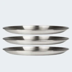 Assiette Plate De Camping | Diamètre Env. 23 Cm | Acier Inox | 3 Assiettes -Magasin De Plein Air assiette plate de camping diametre env 23 cm acier inox 3 assiettes 6
