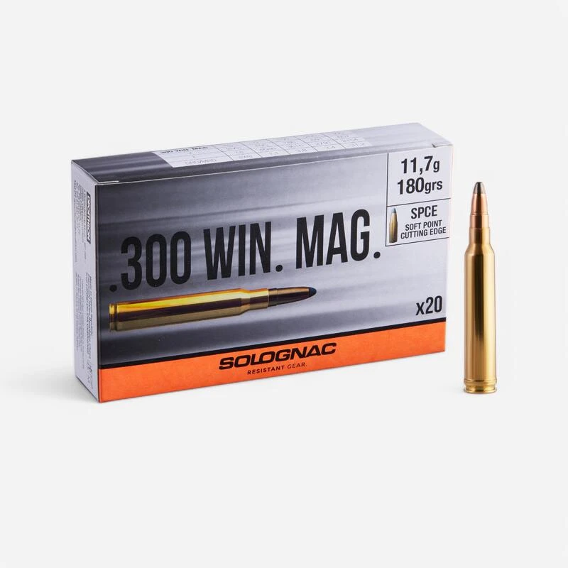 Balle 300 WINCHESTER MAGNUM 11,7G/180GRS X20 1 Balle 300 WINCHESTER MAGNUM 11,7G/180GRS X20