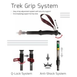 Exel Bâtons De Randonnée GIANT CARBON 100 Anti Choc -Magasin De Plein Air batons de randonnee giant carbon 100 anti choc 4