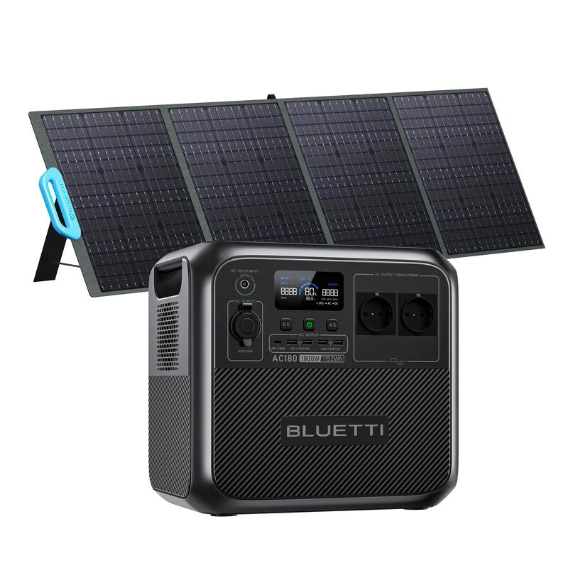 BLUETTI Générateur Électrique Solaire AC180 Avec Panneau Solaire PV200 1 BLUETTI Générateur Électrique Solaire AC180 Avec Panneau Solaire PV200