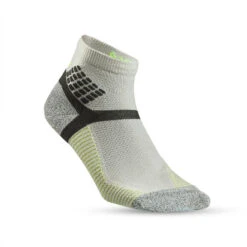 Quechua Chaussettes Randonnée - Hike 500 MID - Gris Jaune - Lot De 2 Paires -Magasin De Plein Air chaussettes randonnee hike 500 mid gris jaune lot de 2 paires 2