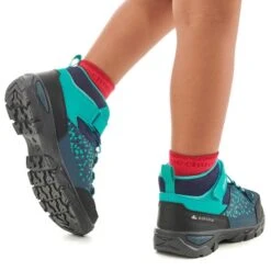 Quechua Chaussures Imperméables De Randonnée - MH120 MID Turquoises - Enfant 28 AU 34 -Magasin De Plein Air chaussures impermeables de randonnee mh120 mid turquoises enfant 28 au 34 4