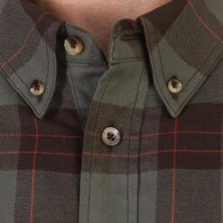 Chemise Manches Longues Chasse Coton Chaude Homme - 500 Carreaux Vert -Magasin De Plein Air chemise manches longues chasse coton chaude homme 500 carreaux vert 5