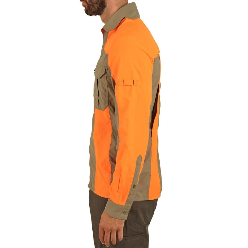 Chemise Manches Longues Légère Et Respirante Chasse 520 Verte Et Fluo 4 Chemise Manches Longues Légère Et Respirante Chasse 520 Verte Et Fluo – Image 4