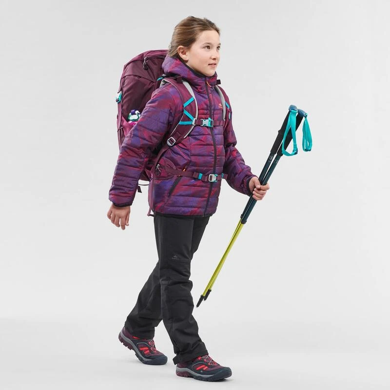 Quechua Doudoune De Randonnée Enfant MH500 Violet Print 7- 15 Ans 2 Quechua Doudoune De Randonnée Enfant MH500 Violet Print 7- 15 Ans – Image 2