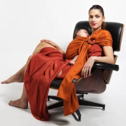 Echarpe Tissée Sans Nœud - Fauve -Magasin De Plein Air echarpe tissee sans noeud fauve 3