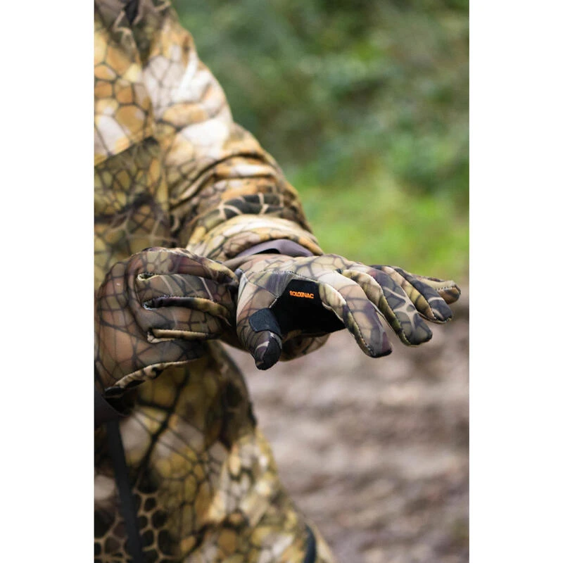 Gants Chasse Polyester Fin - Furtiv 500 - Camouflage 5 Gants Chasse Polyester Fin - Furtiv 500 - Camouflage – Image 5