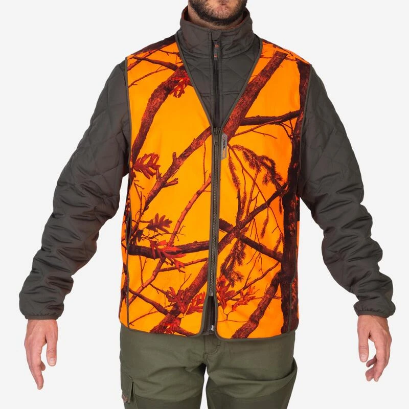GILET CHASSE COMPACT SILENCIEUX CAMOUFLAGE FLUO 2 GILET CHASSE COMPACT SILENCIEUX CAMOUFLAGE FLUO – Image 2