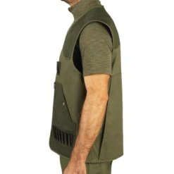 Gilet Chasse Léger Homme - 100 Vert -Magasin De Plein Air gilet chasse leger homme 100 vert 2
