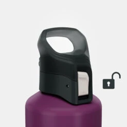 Quechua Gourde Alu 1L Avec Bouchon à Ouverture Rapide Pour La Randonnée - Violet -Magasin De Plein Air gourde alu 1l avec bouchon a ouverture rapide pour la randonnee violet 4