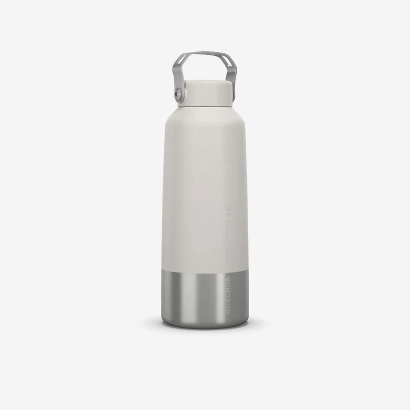 Quechua Gourde Inox 1L Avec Bouchon à Vis Pour La Randonnée - Blanc 1 Quechua Gourde Inox 1L Avec Bouchon à Vis Pour La Randonnée - Blanc