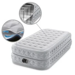 Intex Matelas Gonflable - 1-Person - 99 X 191 X 51 Cm - Gris -Magasin De Plein Air intex matelas gonflable 1 person 99 x 191 x 51 cm gris 4