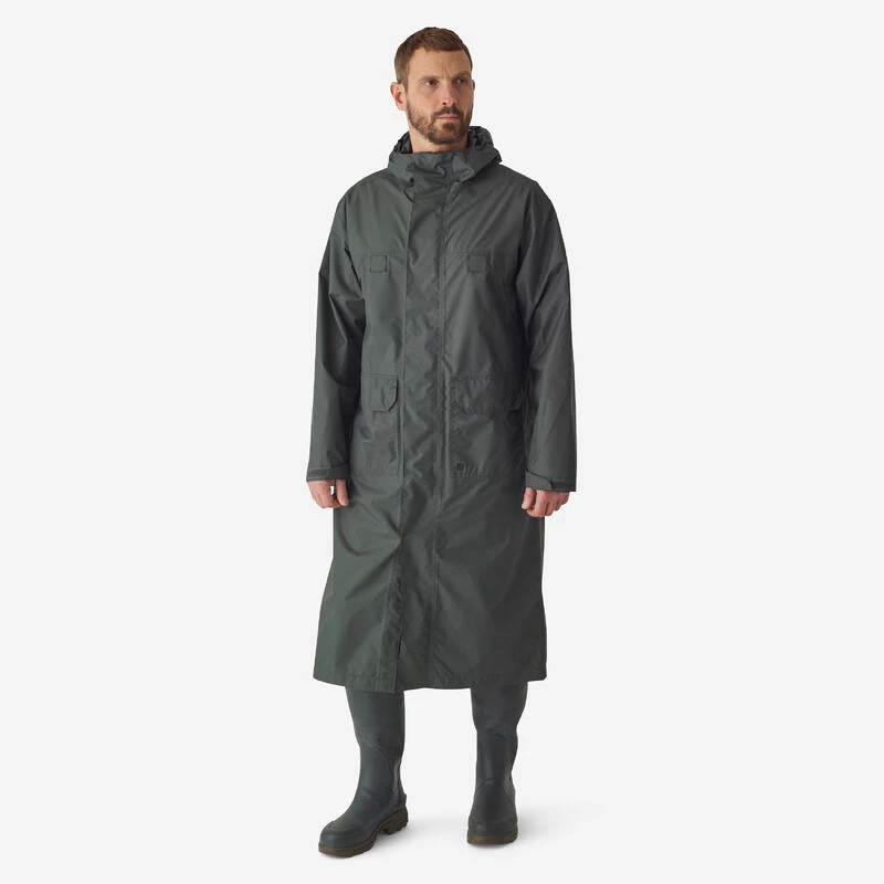 Manteau Long Chasse Imperméable 500 Vert 1 Manteau Long Chasse Imperméable 500 Vert