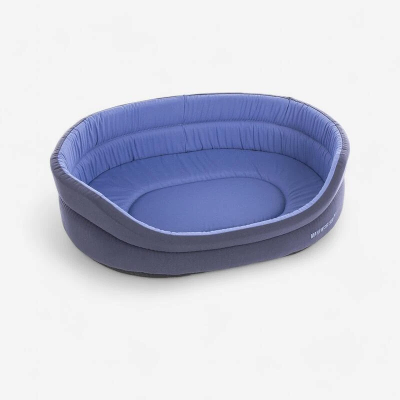 MARTIN SELLIER Panier Chien Et Son Coussin Amovible Couleur Bleue Et Gris Chiné. 1 MARTIN SELLIER Panier Chien Et Son Coussin Amovible Couleur Bleue Et Gris Chiné.