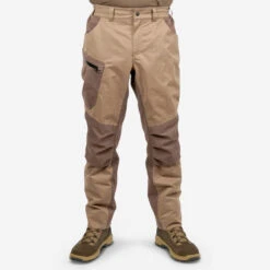 PANTALON CHASSE IMPERMEABLE CHAUD SILENCIEUX MARRON 520 -Magasin De Plein Air pantalon chasse impermeable chaud silencieux marron 520 6