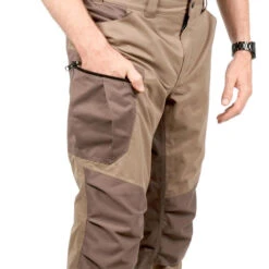 PANTALON CHASSE IMPERMEABLE CHAUD SILENCIEUX MARRON 520 -Magasin De Plein Air pantalon chasse impermeable chaud silencieux marron 520 8