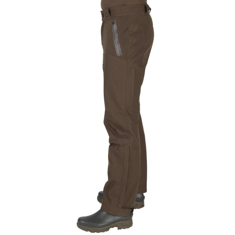 Pantalon Chasse Imperméable Renfort Marron 900 5 Pantalon Chasse Imperméable Renfort Marron 900 – Image 5