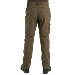 PANTALON Chasse RENFORT MARRON TEMPS SEC 500 -Magasin De Plein Air pantalon chasse renfort marron temps sec 500 2