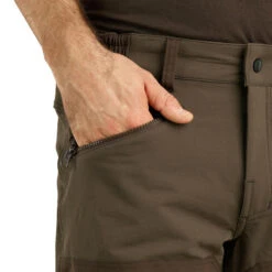 PANTALON Chasse RENFORT MARRON TEMPS SEC 500 -Magasin De Plein Air pantalon chasse renfort marron temps sec 500 5