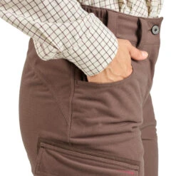 PANTALON FEMME CHASSE CHAUD IMPERMÉABLE MARRON 500 -Magasin De Plein Air pantalon femme chasse chaud impermeable marron 500 8
