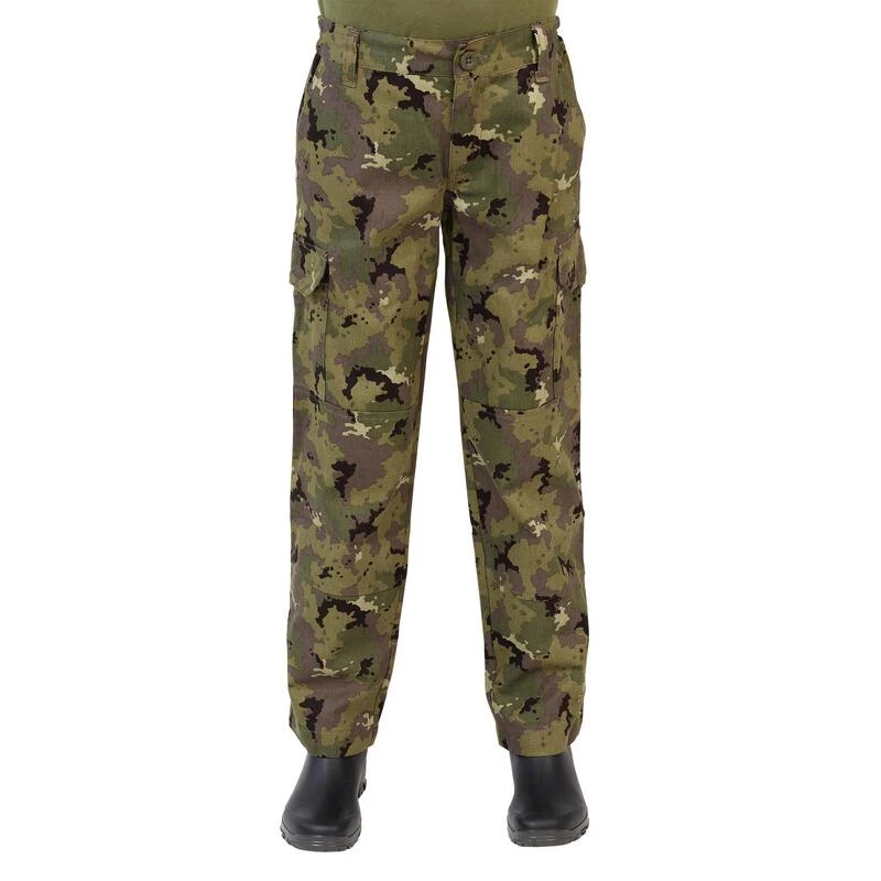 Pantalon Résistant Junior -100 Camouflage Island Vert 2 Pantalon Résistant Junior -100 Camouflage Island Vert – Image 2