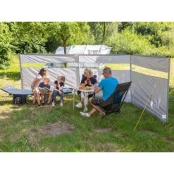 Paravent De Camping Bora - Brise-Vue - 4,5 X 1,4 M - Résistant Au Vent - Gris -Magasin De Plein Air paravent de camping bora brise vue 45 x 14 m resistant au vent gris 2