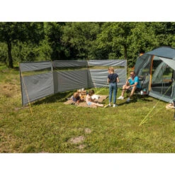 Paravent De Camping Bora - Brise-Vue - 6,0 X 1,4 M - Résistant Au Vent - Gris -Magasin De Plein Air paravent de camping bora brise vue 60 x 14 m resistant au vent gris 2