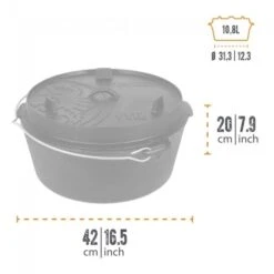 Petromax Dutch Oven FT12-12QT - Sans Pieds -Magasin De Plein Air petromax dutch oven ft12 12qt sans pieds 2