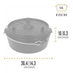 Petromax Dutch Oven FT6-6QT - Sans Pieds 7 Petromax Dutch Oven FT6-6QT - Sans Pieds -Magasin De Plein Air petromax dutch oven ft6 6qt sans pieds 2