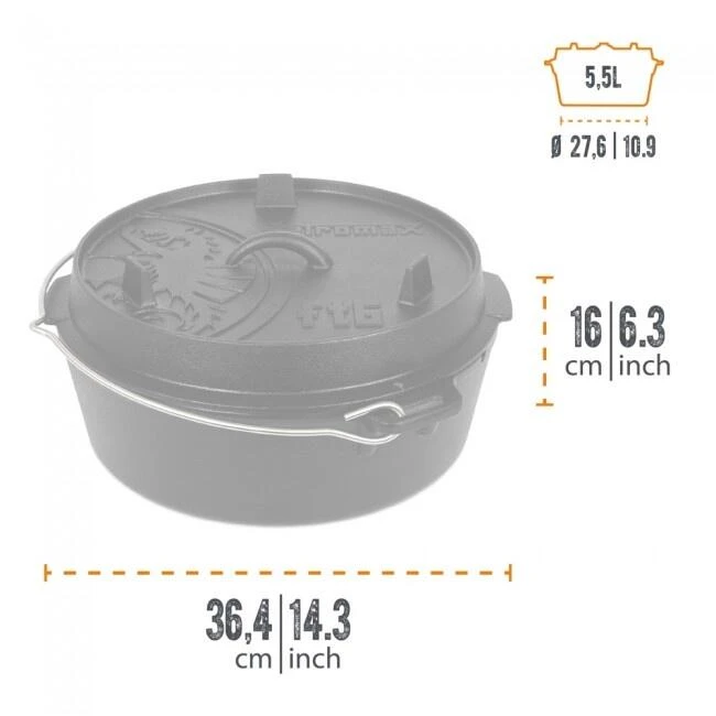 Petromax Dutch Oven FT6-6QT - Sans Pieds 3 Petromax Dutch Oven FT6-6QT - Sans Pieds – Image 3