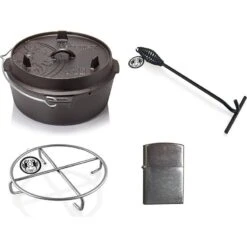 Petromax Dutch Oven FT6-6QT (Sans Pieds) Set - PoĂȘle + Levier De Couvercle +