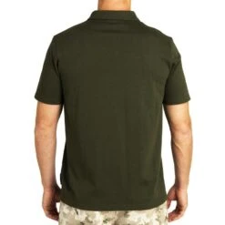 Polo Manches Courtes Chasse 100 Vert -Magasin De Plein Air polo manches courtes chasse 100 vert 4