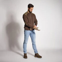 PULL 500 MARRON -Magasin De Plein Air pull 500 marron 5