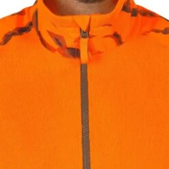 Pull Chasse Renfort Orange Fluo 500 -Magasin De Plein Air pull chasse renfort orange fluo 500 6