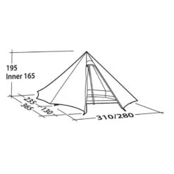 Robens Cône Vert PRS - Tipi Tent Pour Quatre Personnes -Magasin De Plein Air robens cone vert prs tipi tent pour quatre personnes 2