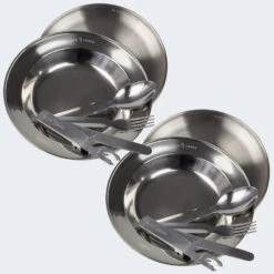 Set Couverts De Camping Et Assiette Creuse & Plate | 2 Personnes -Magasin De Plein Air set couverts de camping et assiette creuse and plate 2 personnes 2