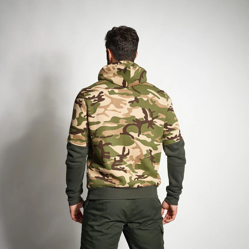 SWEAT A CAPUCHE 500 BICOLORE KAKI CAMOUFLAGE 3 SWEAT A CAPUCHE 500 BICOLORE KAKI CAMOUFLAGE – Image 3