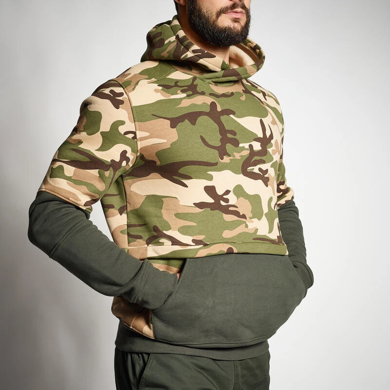 SWEAT A CAPUCHE 500 BICOLORE KAKI CAMOUFLAGE 6 SWEAT A CAPUCHE 500 BICOLORE KAKI CAMOUFLAGE – Image 6