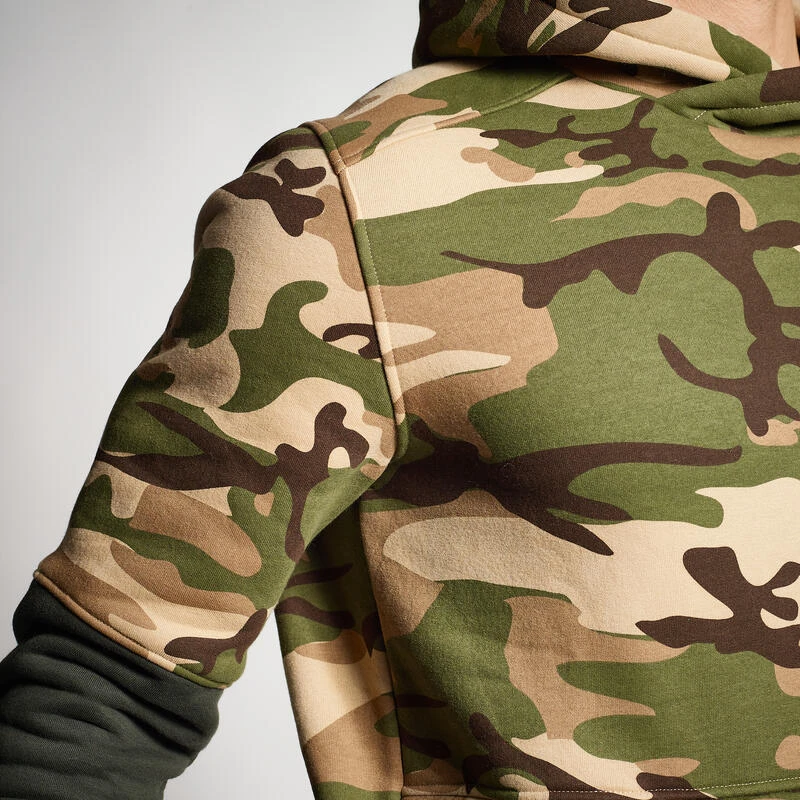 SWEAT A CAPUCHE 500 BICOLORE KAKI CAMOUFLAGE 7 SWEAT A CAPUCHE 500 BICOLORE KAKI CAMOUFLAGE – Image 7