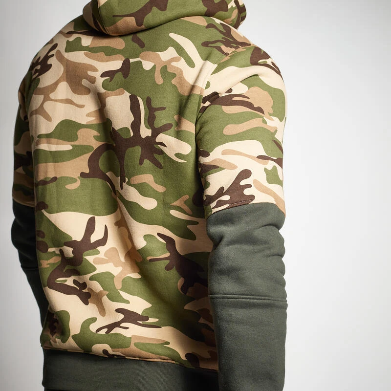 SWEAT A CAPUCHE 500 BICOLORE KAKI CAMOUFLAGE 8 SWEAT A CAPUCHE 500 BICOLORE KAKI CAMOUFLAGE – Image 8