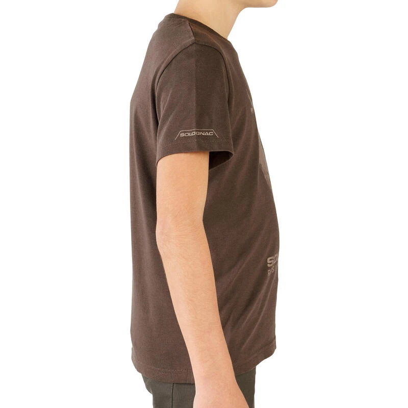 T-SHIRT Manches Courtes Chasse Coton Junior -100 LTD Cerf Marron 5 T-SHIRT Manches Courtes Chasse Coton Junior -100 LTD Cerf Marron – Image 5