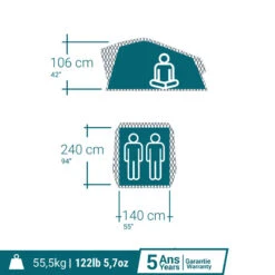 Quechua TENTE DE TOIT MH500 FRESH & BLACK 2P -Magasin De Plein Air tente de toit mh500 fresh and black 2p 3