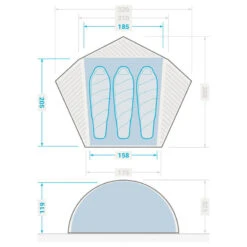 Tente Dôme De Trekking - 3 Places - MT900 12 Tente Dôme De Trekking - 3 Places - MT900 -Magasin De Plein Air tente dome de trekking 3 places mt900 2