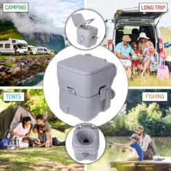 Toilette Portable 20L Pour Camping-Car, WC Avec Chasse D'Eau 13L Camry 9 Toilette Portable 20L Pour Camping-Car, WC Avec Chasse D'Eau 13L Camry -Magasin De Plein Air toilette portable 20l pour camping car wc avec chasse deau 13l camry 2