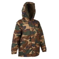 Veste Chasse Chaude 100 Junior Camouflage Vert