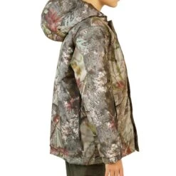 VESTE CHASSE CHAUDE ET IMPERMÉABLE SIBIR 300 JUNIOR CAMOUFLAGE KAMO-BR -Magasin De Plein Air veste chasse chaude et impermeable sibir 300 junior camouflage kamo br 2