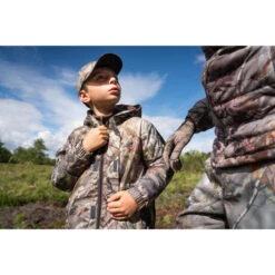 VESTE CHASSE CHAUDE ET IMPERMÉABLE SIBIR 300 JUNIOR CAMOUFLAGE KAMO-BR -Magasin De Plein Air veste chasse chaude et impermeable sibir 300 junior camouflage kamo br 3